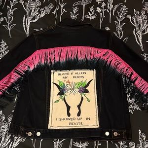Fringe denim jacket